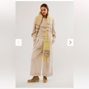 After Love Mid Rise Cuffed Hem Pleated Wide Leg Pant